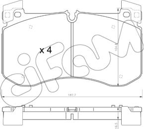 Cifam 822-1308-0 - Kit pastiglie freno, Freno a disco autozon.pro