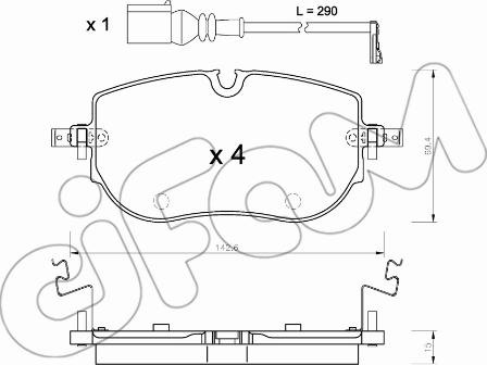 Cifam 822-1319-0 - Kit pastiglie freno, Freno a disco autozon.pro