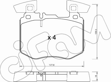 Cifam 822-1310-0 - Kit pastiglie freno, Freno a disco autozon.pro