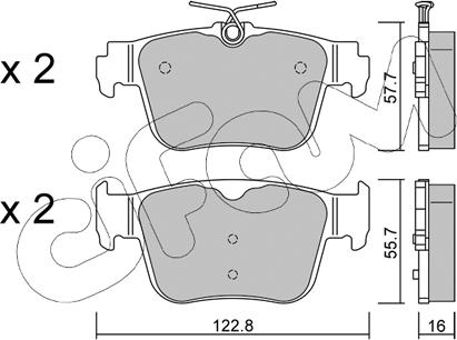 Cifam 822-1317-0 - Kit pastiglie freno, Freno a disco autozon.pro