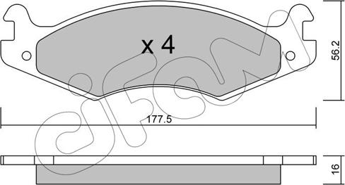 Cifam 822-133-0 - Kit pastiglie freno, Freno a disco autozon.pro