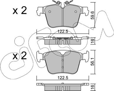 Cifam 822-1329-0 - Kit pastiglie freno, Freno a disco autozon.pro