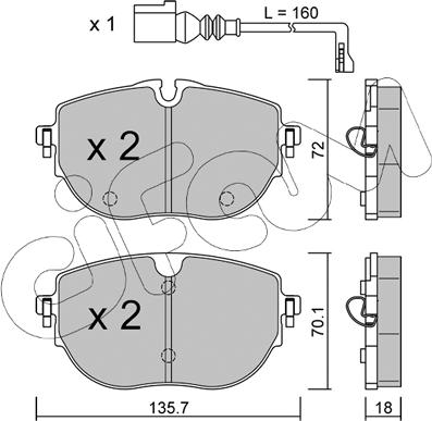 Cifam 822-1321-0 - Kit pastiglie freno, Freno a disco autozon.pro