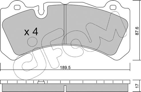 Cifam 822-1328-0 - Kit pastiglie freno, Freno a disco autozon.pro