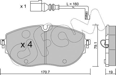 Cifam 822-1322-0 - Kit pastiglie freno, Freno a disco autozon.pro