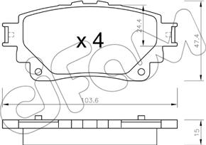 Cifam 822-1290-0 - Kit pastiglie freno, Freno a disco autozon.pro