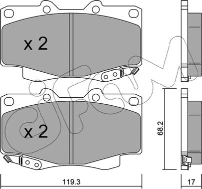 Cifam 822-129-1 - Kit pastiglie freno, Freno a disco autozon.pro