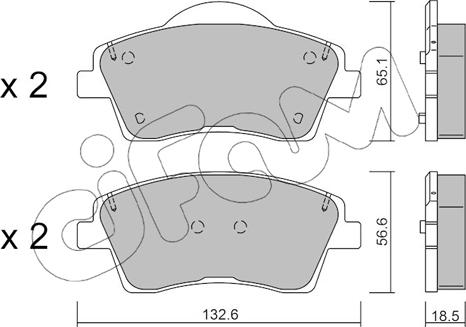 Cifam 822-1249-0 - Kit pastiglie freno, Freno a disco autozon.pro