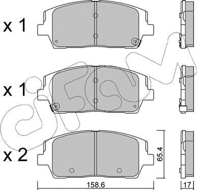 Cifam 822-1244-0 - Kit pastiglie freno, Freno a disco autozon.pro