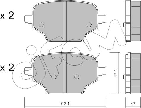 Cifam 822-1245-0 - Kit pastiglie freno, Freno a disco autozon.pro