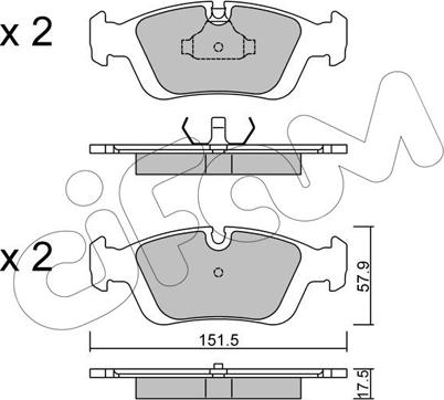 Cifam 822-124-0 - Kit pastiglie freno, Freno a disco autozon.pro