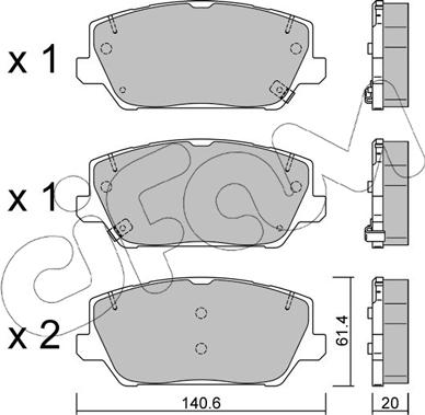 Cifam 822-1241-0 - Kit pastiglie freno, Freno a disco autozon.pro