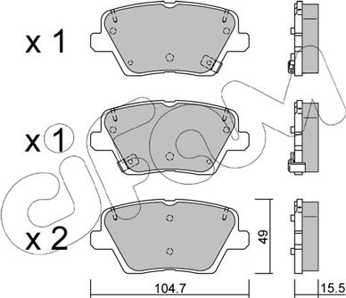 Cifam 822-1243-0 - Kit pastiglie freno, Freno a disco autozon.pro