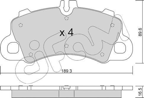 Cifam 822-1259-0 - Kit pastiglie freno, Freno a disco autozon.pro