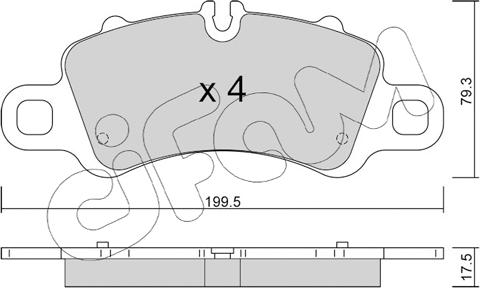 Cifam 822-1254-0 - Kit pastiglie freno, Freno a disco autozon.pro