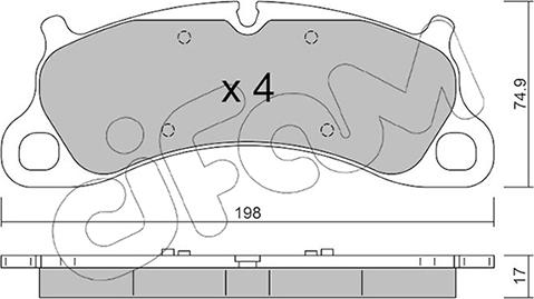 Cifam 822-1255-0 - Kit pastiglie freno, Freno a disco autozon.pro