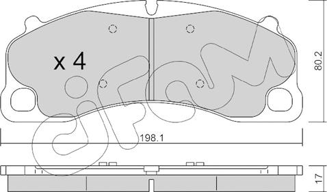 Cifam 822-1256-0 - Kit pastiglie freno, Freno a disco autozon.pro