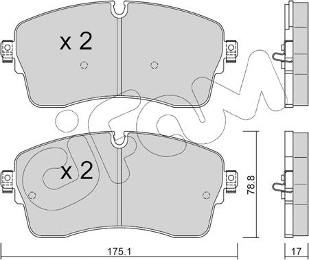 Cifam 822-1250-0 - Kit pastiglie freno, Freno a disco autozon.pro