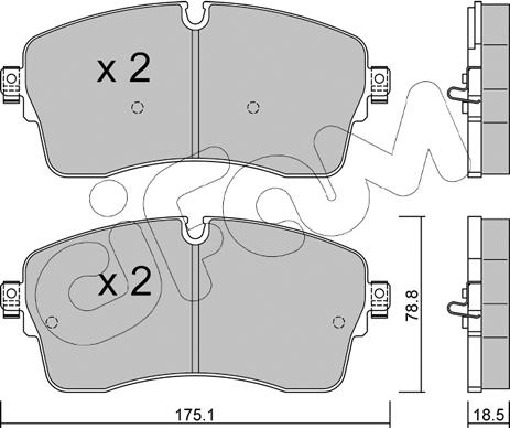 Cifam 822-1250-1 - Kit pastiglie freno, Freno a disco autozon.pro