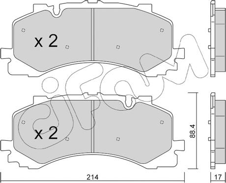 Cifam 822-1252-0 - Kit pastiglie freno, Freno a disco autozon.pro