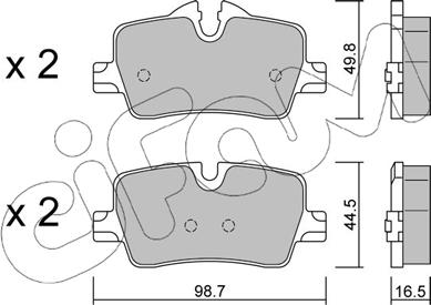 Cifam 822-1264-0 - Kit pastiglie freno, Freno a disco autozon.pro