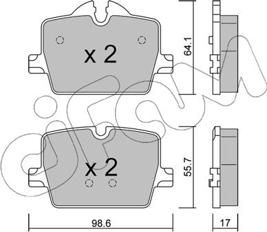 Cifam 822-1265-0 - Kit pastiglie freno, Freno a disco autozon.pro