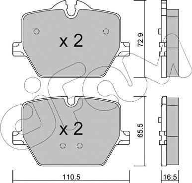 Cifam 822-1266-0 - Kit pastiglie freno, Freno a disco autozon.pro