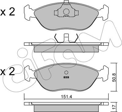 Cifam 822-126-0 - Kit pastiglie freno, Freno a disco autozon.pro