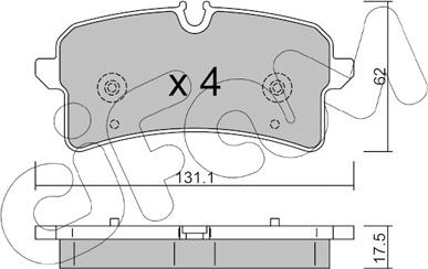 Cifam 822-1261-0 - Kit pastiglie freno, Freno a disco autozon.pro