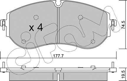 Cifam 822-1262-0 - Kit pastiglie freno, Freno a disco autozon.pro