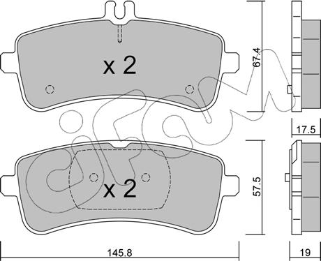 Cifam 822-1200-0 - Kit pastiglie freno, Freno a disco autozon.pro