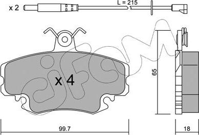 Cifam 822-120-0K - Kit pastiglie freno, Freno a disco autozon.pro