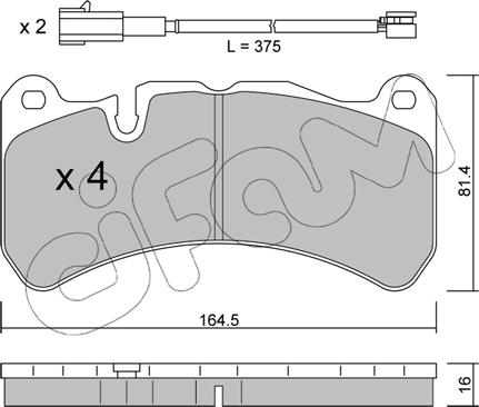 Cifam 822-1201-1 - Kit pastiglie freno, Freno a disco autozon.pro