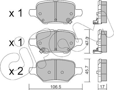 Cifam 822-1213-0 - Kit pastiglie freno, Freno a disco autozon.pro