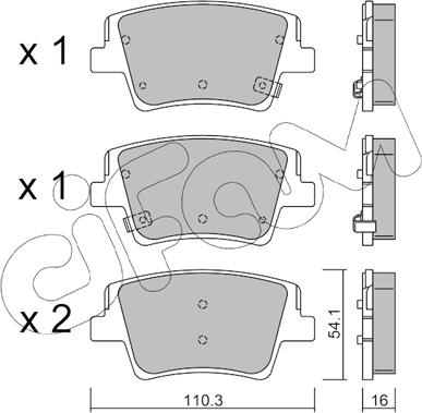 Cifam 822-1284-0 - Kit pastiglie freno, Freno a disco autozon.pro