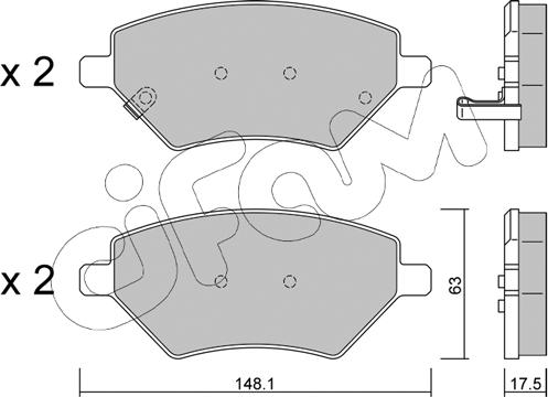 Cifam 822-1286-0 - Kit pastiglie freno, Freno a disco autozon.pro