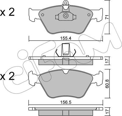 Cifam 822-128-0 - Kit pastiglie freno, Freno a disco autozon.pro