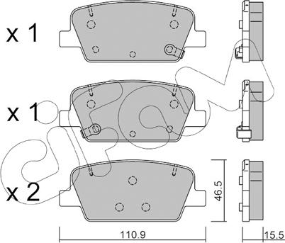 Cifam 822-1283-0 - Kit pastiglie freno, Freno a disco autozon.pro