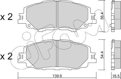 Cifam 822-1235-0 - Kit pastiglie freno, Freno a disco autozon.pro