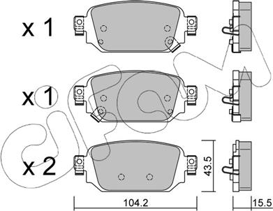 Cifam 822-1238-0 - Kit pastiglie freno, Freno a disco autozon.pro