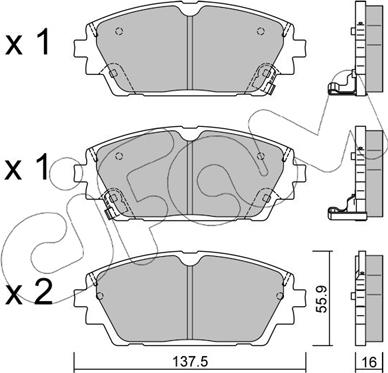 Cifam 822-1237-0 - Kit pastiglie freno, Freno a disco autozon.pro