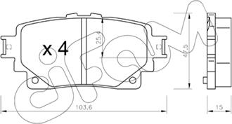 Cifam 822-1229-0 - Kit pastiglie freno, Freno a disco autozon.pro