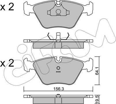 Cifam 822-122-0 - Kit pastiglie freno, Freno a disco autozon.pro