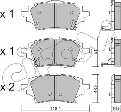 Cifam 822-1228-0 - Kit pastiglie freno, Freno a disco autozon.pro