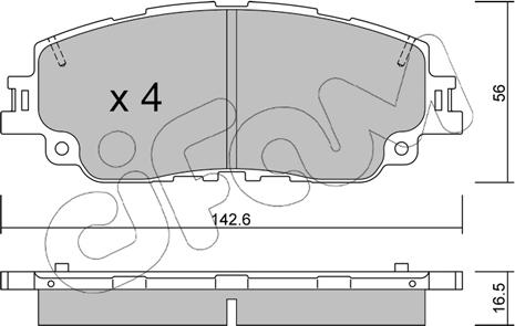 Cifam 822-1227-0 - Kit pastiglie freno, Freno a disco autozon.pro