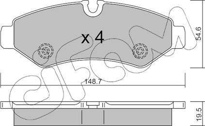 Cifam 822-1275-0 - Kit pastiglie freno, Freno a disco autozon.pro