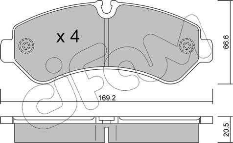 Cifam 822-1276-0 - Kit pastiglie freno, Freno a disco autozon.pro