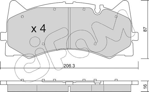 Cifam 822-1271-0 - Kit pastiglie freno, Freno a disco autozon.pro