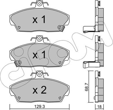 Cifam 822-174-0 - Kit pastiglie freno, Freno a disco autozon.pro