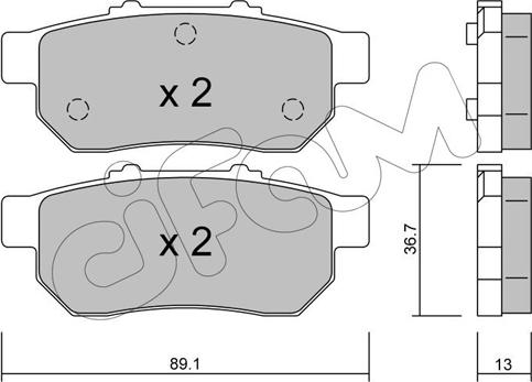 Cifam 822-176-0 - Kit pastiglie freno, Freno a disco autozon.pro